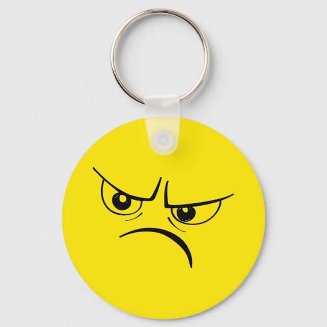 Chaveiro Rosto Amarelo Irritado (Frente)