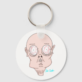 Chaveiro Rosto de desenho animado assustado engraçado