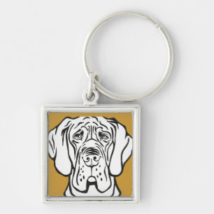 Chaveiro Rosto de Dogue Alemão