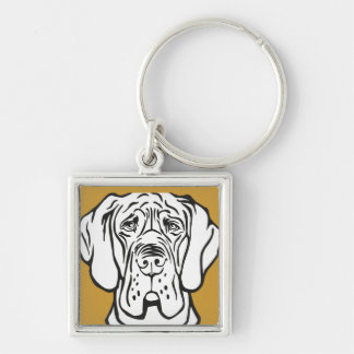 Chaveiro Rosto de Dogue Alemão