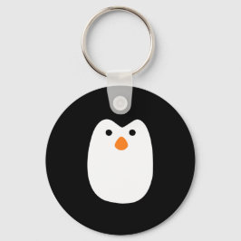 Chaveiro rosto de pinguim adorável