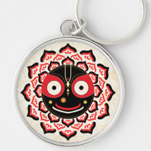 Chaveiro Rosto do Senhor Jagannath Chakra Divindade Hindu