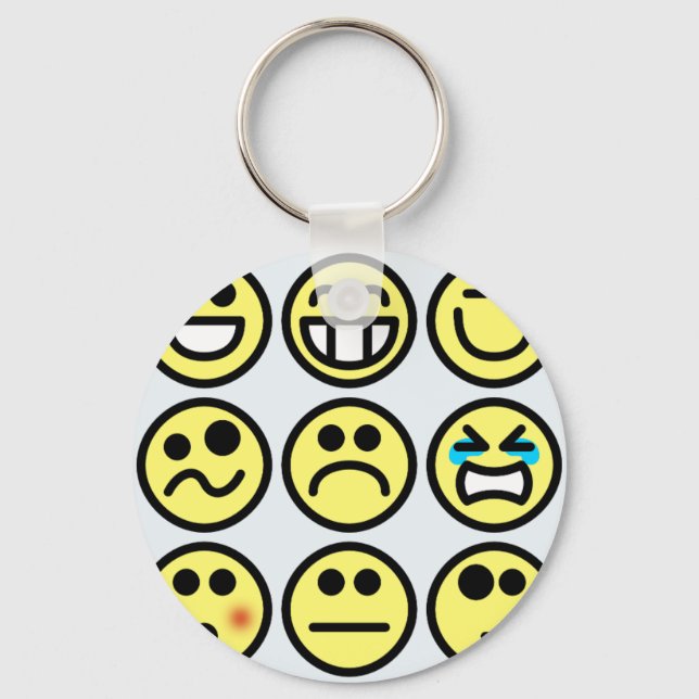 Chaveiro rosto feliz emoticon (Frente)
