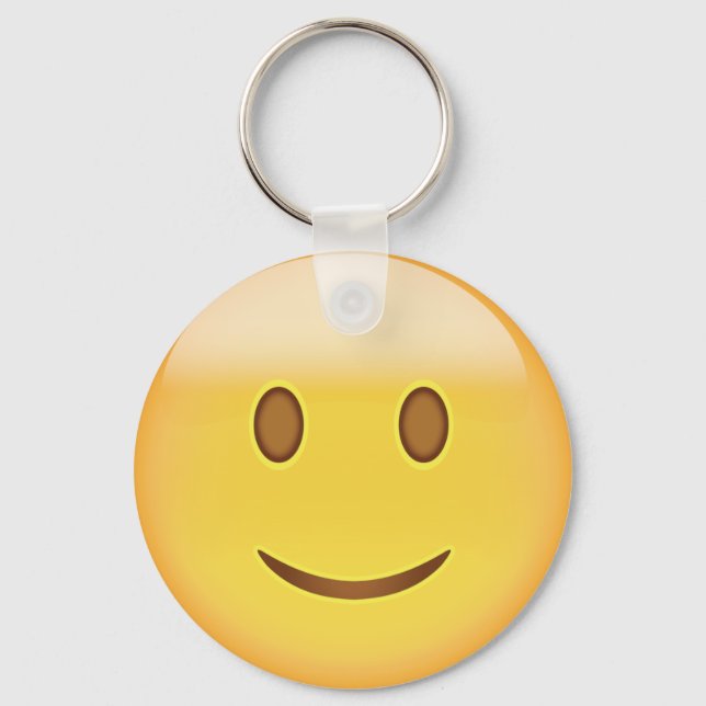 Chaveiro Rosto Ligeiramente Sorridente Emoji (Frente)