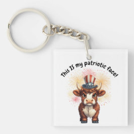 Chaveiro Rosto patriótico, vaca rochosa