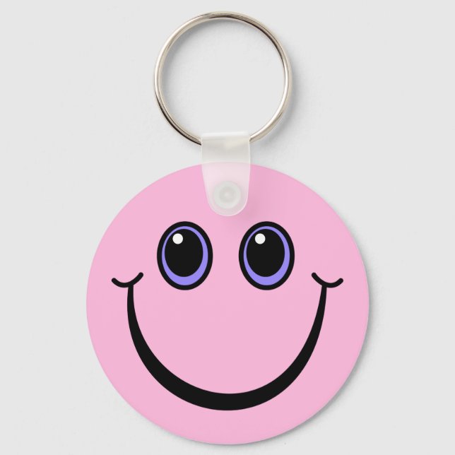 Chaveiro Rosto Rosa Feliz (Frente)