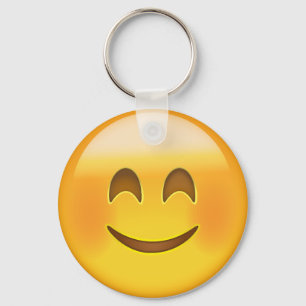 Chaveiro Rosto Sorridente Com Olhos Emoji Sorridentes