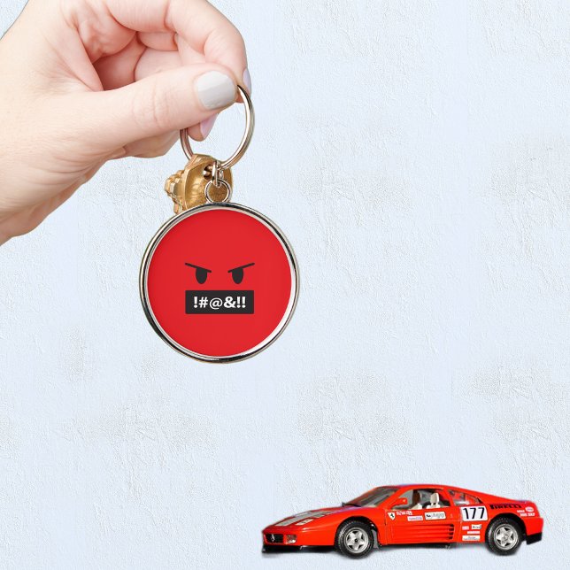 Chaveiro Rosto Vermelho Irritado Curando Emoji (Criador carregado)