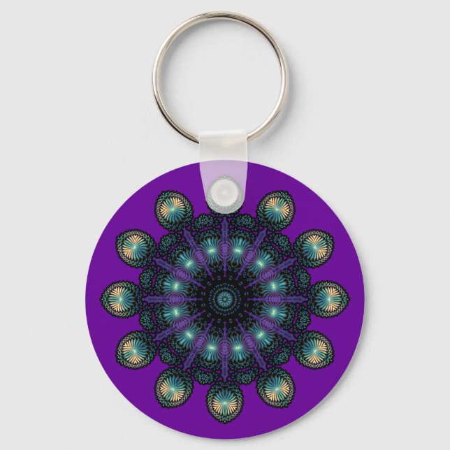 Chaveiro Rostos de Relógio - Fractal de Apofílise (Frente)