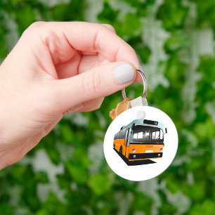 Chaveiro Rota 56 do Ônibus de Trânsito Laranja Commuter da