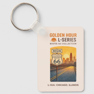 Chaveiro Rota 66 Personalizada de Chicago Lembrança