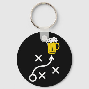Chaveiro Rota de Cerveja Corre Jogada de Futebol Engraçada 