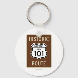 Chaveiro Rota histórica E.U. 101 Califórnia (sinal)