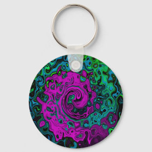 Chaveiro Roteiro de Arte Líquida Magenta Magenta-Abstrato