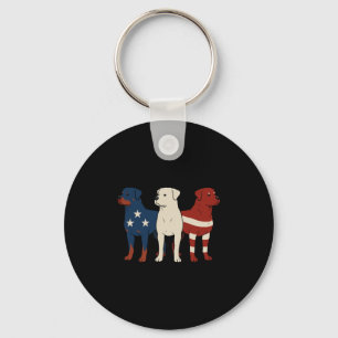 Chaveiro Rottweiler 4 de Julho Amante de Cães Homens Bandei