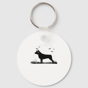 Chaveiro Rottweiler Cão � Lua do Halloween Silhouz