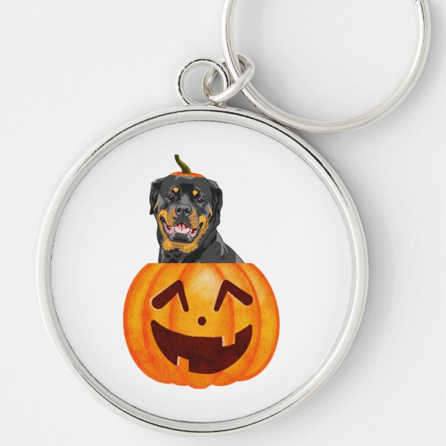 Chaveiro Rottweiler Halloween (Frente)