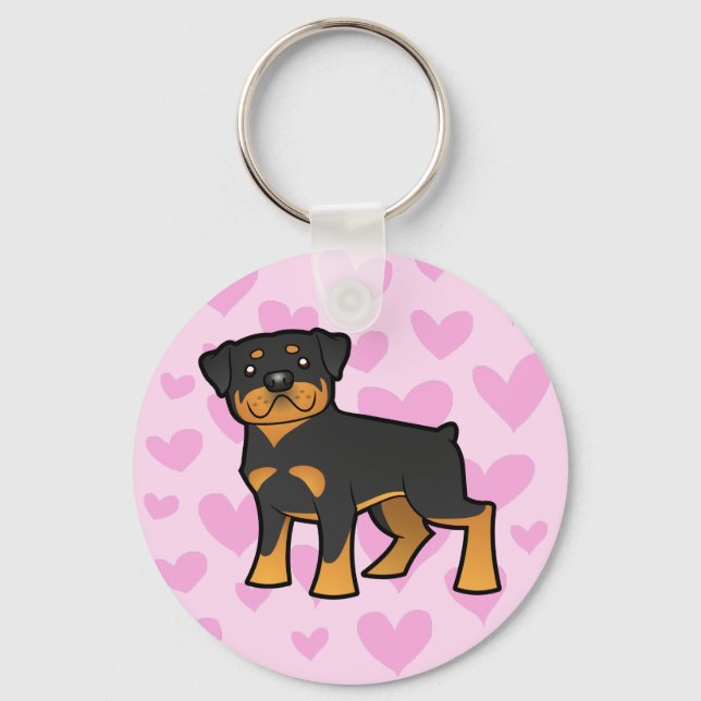 Chaveiro Rottweiler Love (Frente)