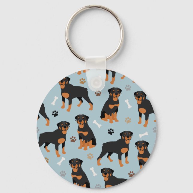 Chaveiro Rottweiler Ossos e Patas Cães (Frente)