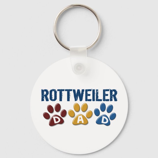 Chaveiro ROTTWEILER Pai Paw Print 1 (Frente)
