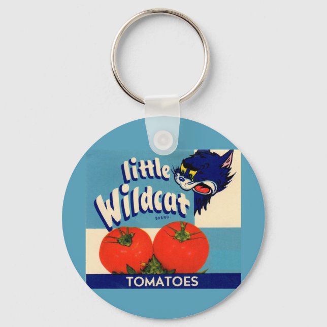 Chaveiro Rótulo da caixa de tomate Wildcat (Frente)