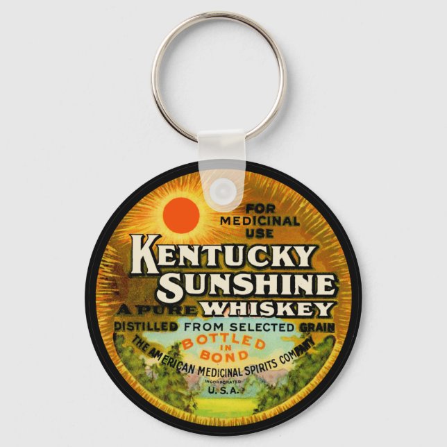 Chaveiro Rótulo de uísque vintage Kentucky (Frente)
