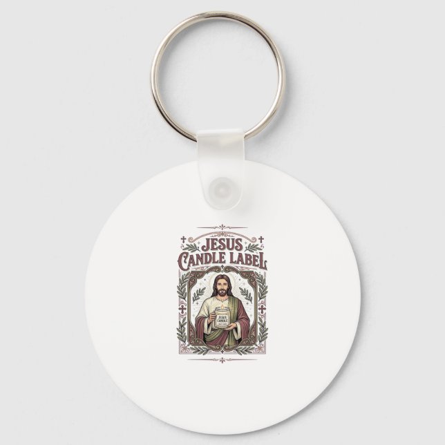 Chaveiro Rótulo de Vela Jesus Vela Jesus Fé Cristã Vi (Frente)