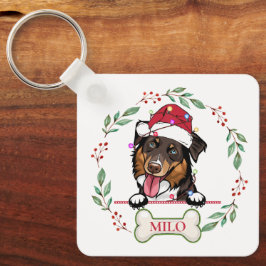 Chaveiro Rough Collie Dog - Presente de Natal Personalizado
