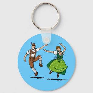 Chaveiro Round Keychain BEER FESTIVAL Dancing Couple