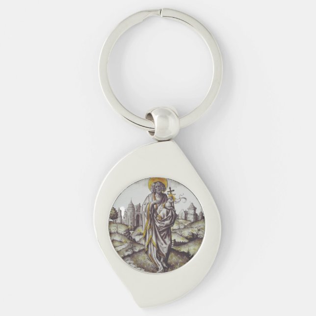 Chaveiro Roundel com o Santo John The Baptist (Frente)