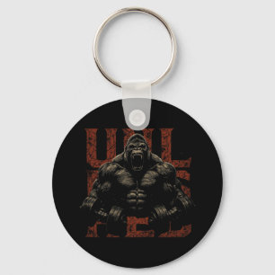 Chaveiro Roupa de Academia de Macaco Gorila Motivação de Tr