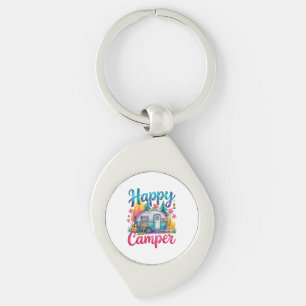 Chaveiro Roupa de Acampamento Divertida Feliz Reboque de Ca