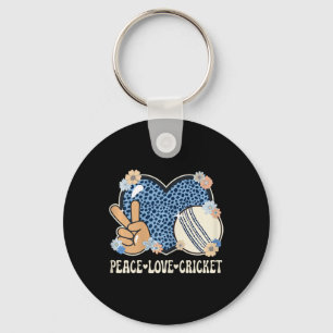 Chaveiro Roupa de Amante de Críquete Paz Amor Estampa de Gu