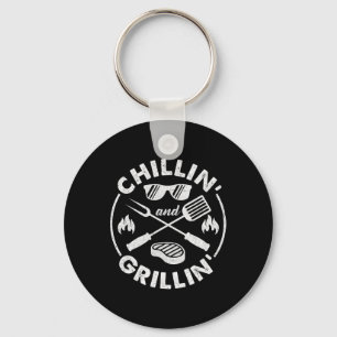 Chaveiro Roupa de Chillin And Grillin Pai Grillador Diverti