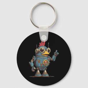 Chaveiro Roupa de frango de robô engraçado Ai para amantes