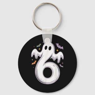 Chaveiro Roupa de Halloween engraçada de 6 fantasmas meme c