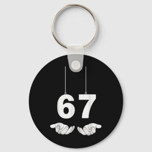 Chaveiro Roupa de meme engraçado 67 Seis Sete Halloween Ger
