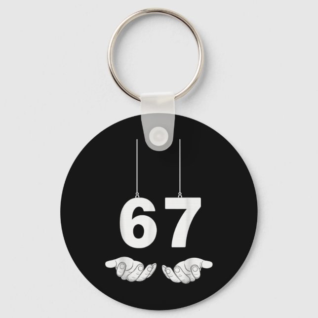 Chaveiro Roupa de meme engraçado 67 Seis Sete Halloween Ger (Frente)