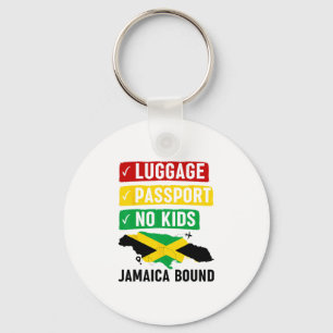 Chaveiro Roupa de viagem de férias jamaicana para homens e