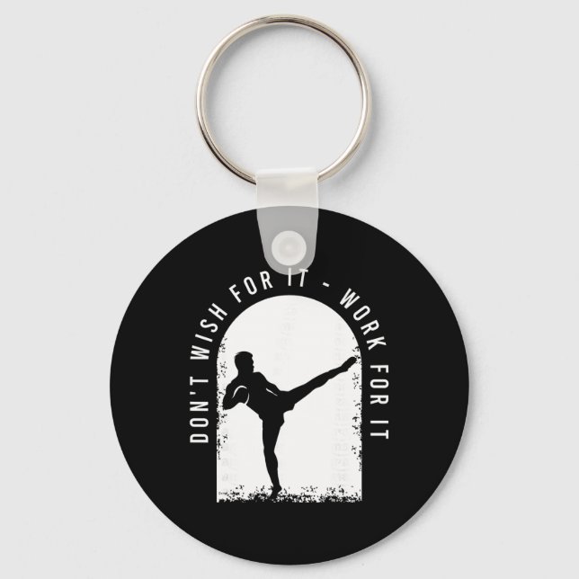 Chaveiro Roupa engraçada de kickboxing para um kickboxer (Frente)