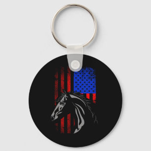 Chaveiro Roupa - Horse Wom do Cavalo - Bandeira Americana