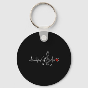 Chaveiro Roupas Batida do Coração Para Amantes de Música Pe