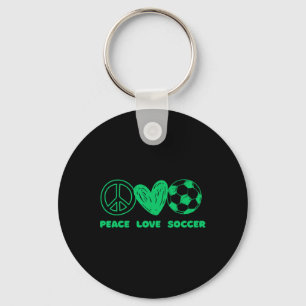 Chaveiro Roupas de Fã de Futebol Paz Amor Homens Mulheres C