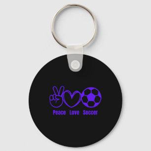 Chaveiro Roupas de Fã de Futebol Paz Amor Homens Mulheres C