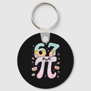 Chaveiro Roupas de matemática do dia do Pi fofas 67 Design