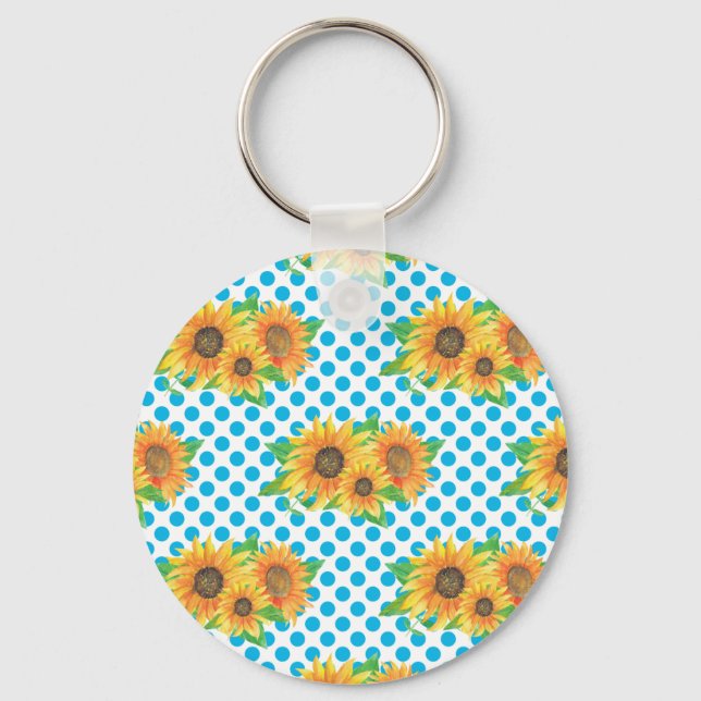Chaveiro Roupas Florais De Girassol (Frente)