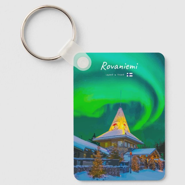 Chaveiro Rovaniemi, Finlândia - Magic Aurora Classic (Frente)