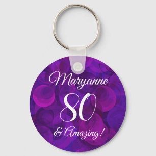 Chaveiro Roxo 80 Elegante e Festa de aniversário incrível