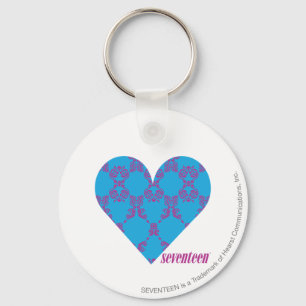 Chaveiro Roxo-Aqua 3 do damasco