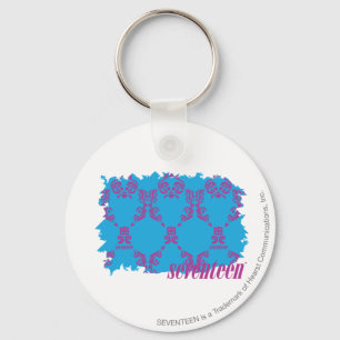 Chaveiro Roxo-Aqua 4 do damasco